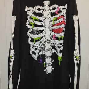 Skeleton Graphic Long Sleeve Shirt